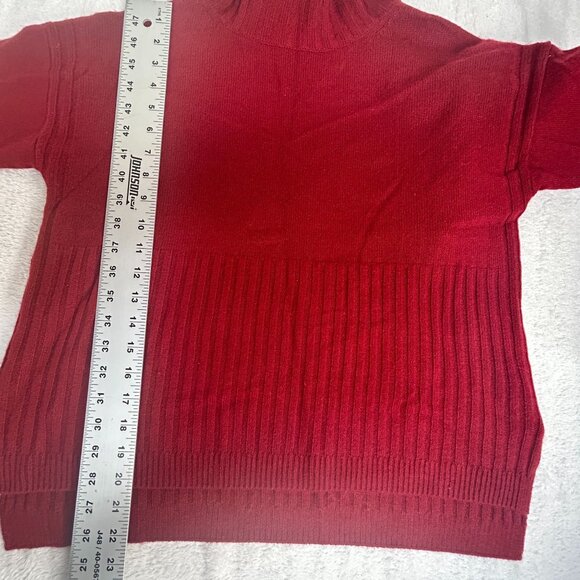 Derek Lam 10 Crosby Womens Red Ribbed Cashmere Turtleneck Sweater XS Pullover - Picture 8 of 8